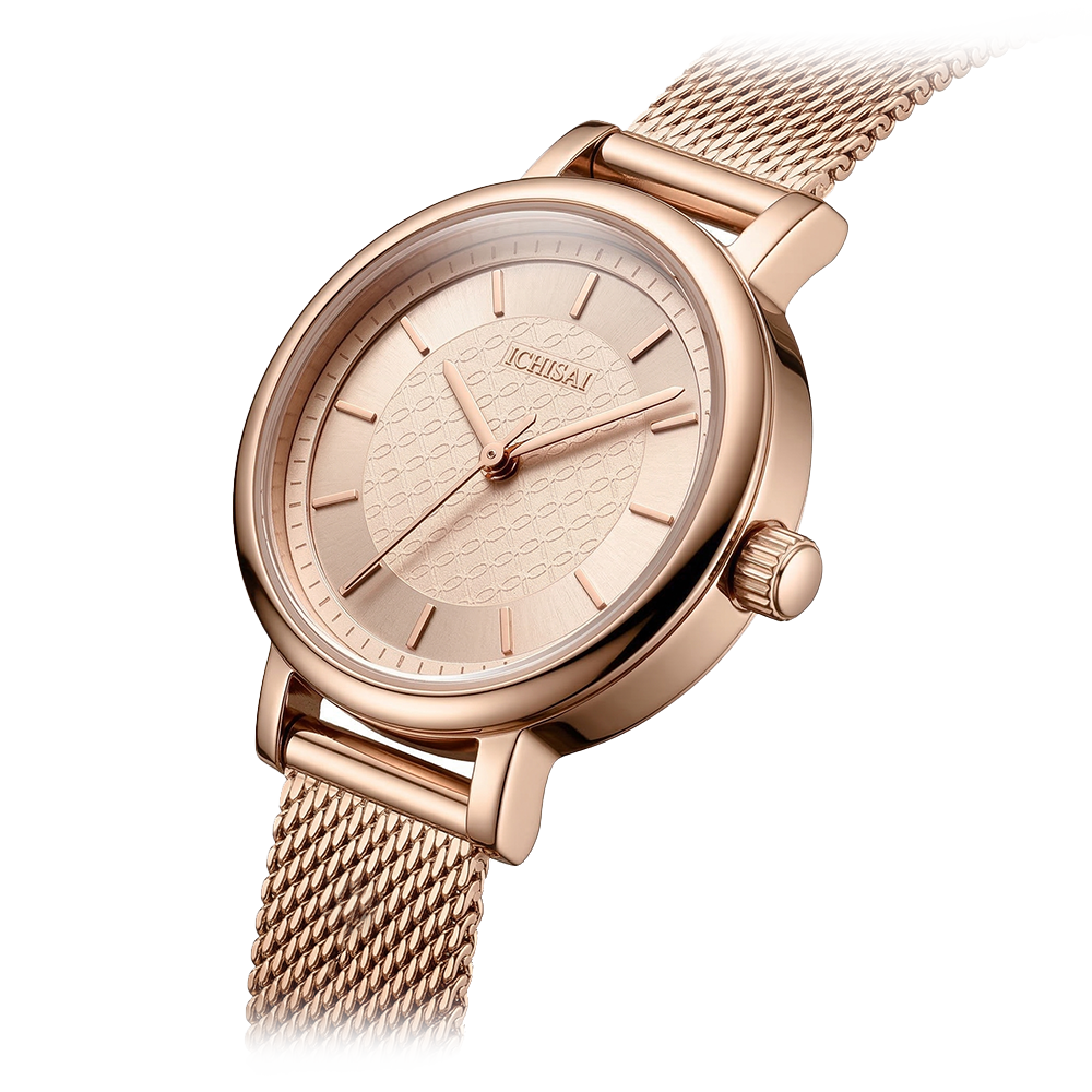 ICHISAI ローズゴールドの腕時計